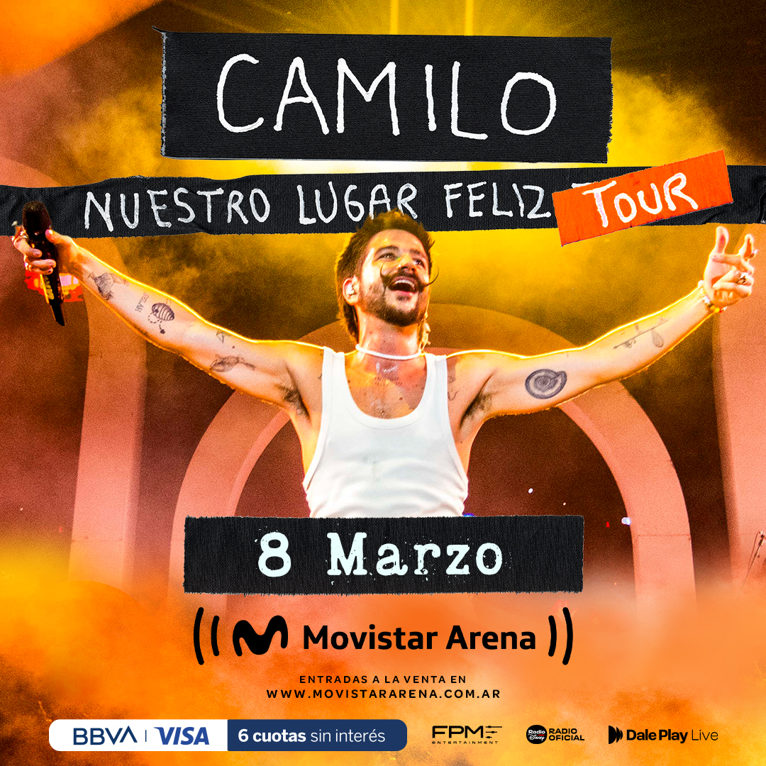 ¡Camilo en Argentina! El artista confirmó su vista al país con su nueva gira "Nuestro Lugar Feliz Tour"