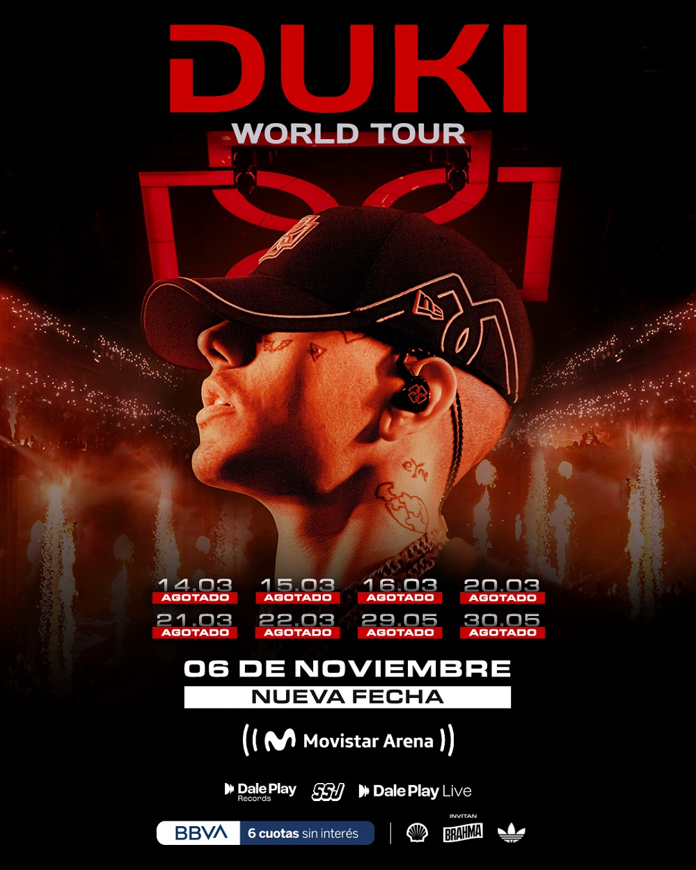 ¡Duki no para y anuncia su novena fecha en el Movistar Arena!