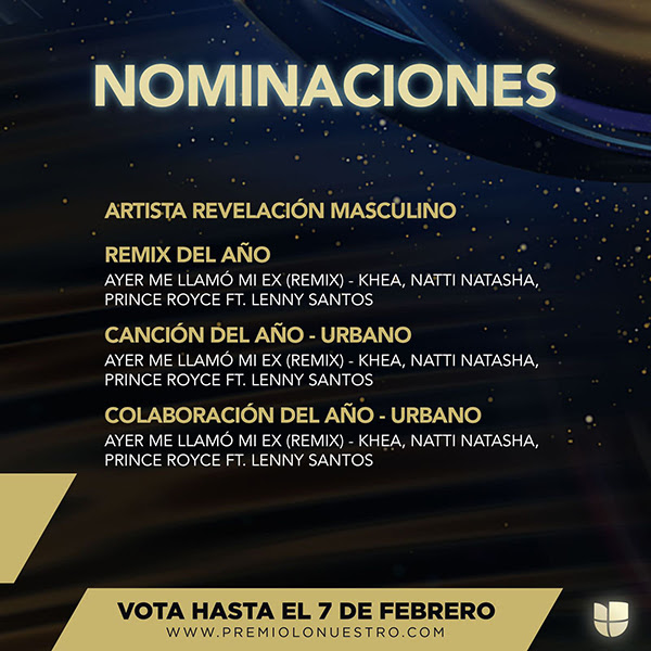 PremioLoNuestro KHEA